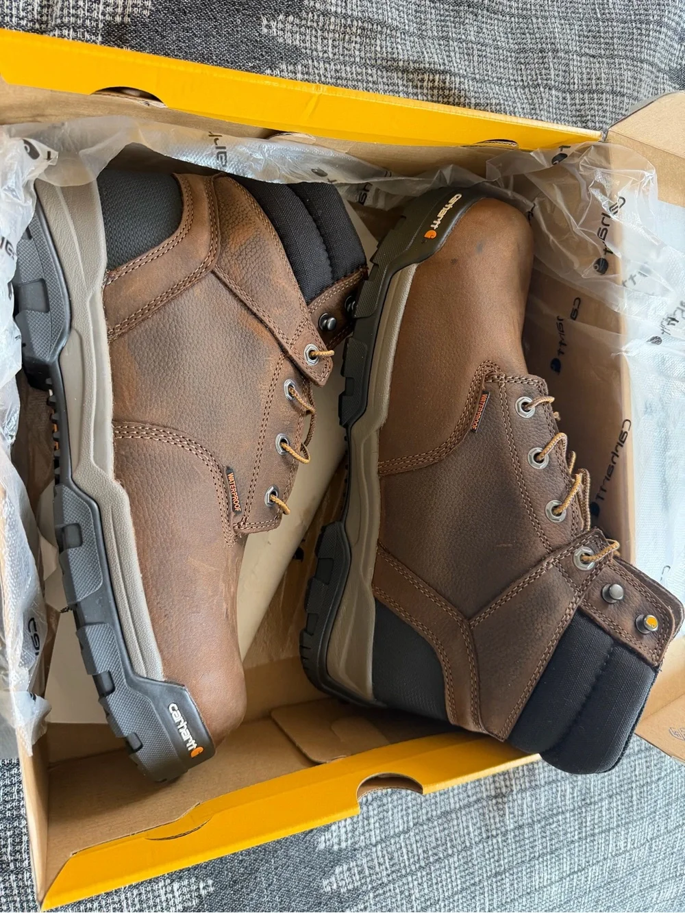 Carhartt Brown and Black Ground Force 6-Inch Waterproof Work Boot